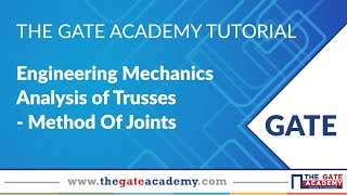 Analysis of Trusses - Method Of Joints | Engineering Mechanics | ME/ CE