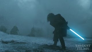 Jon Snow VS White Walker Star Wars + Army of Darkness + Lightsaber