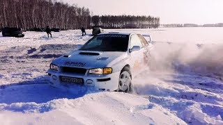 ЗЛАЯ SUBARU IMPREZA Sti Ra по глубокому снегу !