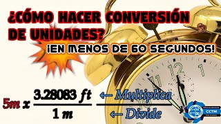 ️ ¿Cómo hacer conversión de unidades? | ¡Muy básico y fácil! | ⏰ En menos de 60 segundos | Shorts