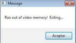 RAN OUT OF MEMORY, EXITING - problemu z grami!