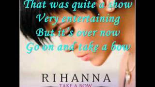 Rihanna - Take A Bow (Lyrics On Screen)