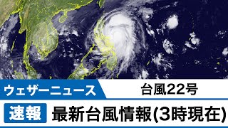 台風22号最新情報(3時現在)