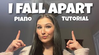 "I Fall Apart -Post Malone" Piano Tutorial (super easy)