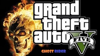 GTA 5 Mods - Ghost Rider thách thức Police LSPD !! -PLAY AS A GHOST RIDER MOD!!