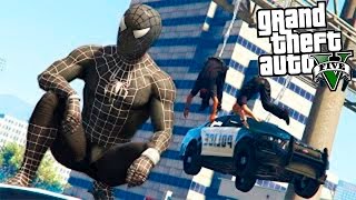 GTA 5 МОДЫ: ЧЕРНЫЙ ЧЕЛОВЕК ПАУК! - Black Spiderman