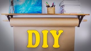 DIY Floating Shelves with craft paper / Интерьерная полка с крафт бумагой