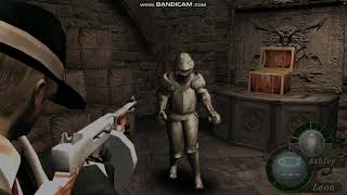 немного приколов в biohazard  4 костюм Гангстера у Леона и рыцарская у Эшли