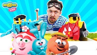 Алекс Гараж и СМЕШАРИКИ: Новый огород для Копатыча!