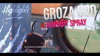 AIMBOT SPRAYS WITH GROZA INSANE RUSH GAMEPLAY || PUBG MOBILE HIGHLIGHTS