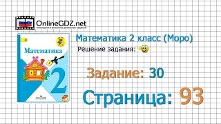 Страница 93 Задание 30 – Математика 2 класс (Моро) Часть 1