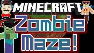Minecraft ZOMBIE OBSTACLE Course ! Brainy Zombie Pathfinding !