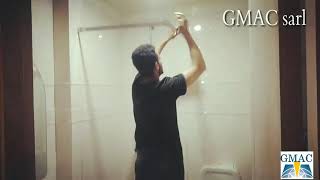 Paroi de douche coulissante en verre trempe au maroc