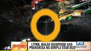 Prangkisa ng Dimple Star bus, sususpendihin ng LTFRB