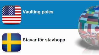 Learn Swedish = Topic = Track sports equipment