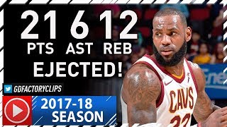 LeBron James Full Highlights vs Heat (2017.11.28) - 21 Pts, 12 Reb, 6 Ast, Ejected 1st Time EVER!
