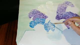 lilac gouache сирень гуашью