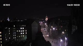 Bosch MIC 7000 1080p in Edinburgh at Night