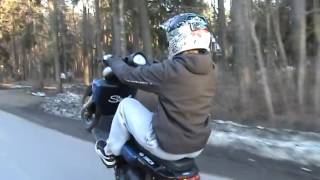 Yamaha Slider / MBK Stunt (stock) 1,5KM Wheelie !
