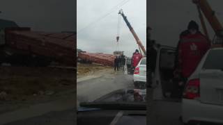 Порвались стропы  у крана