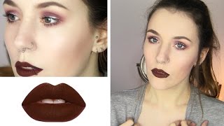 Salem Lime Crime Velvetine | Deep Purple Eyes w/ Glitter