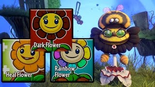 Heal Flower, Dark Flower & Rainbow Heal Flower - Plants vs Zombies Garden Warfare 2
