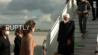 Germany: Italian President Sergio Mattarella lands in Berlin