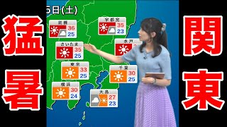 明日は関東で猛暑日に　熱中症に注意
