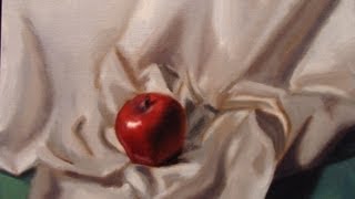 Speed Painting: apple and fabric folds