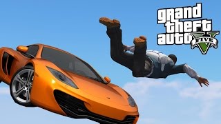 GTA 5 - SUPER PRECISION SKYDIVING STUNT !? +Ferrari 599 GTO