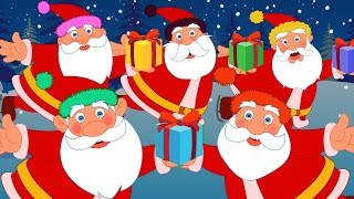 Five Fat Santas | Five Little Santas | Christmas Songs | Nursery Rhymes