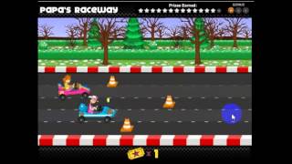Papa's Donuteria - Foodini's Mini-Games - Papa's Raceway - Bronze, Silver & Gold Prize!