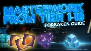 UPGRADES FROM TIER 1 TO TIER 10 MASTERWORK WEAPONS IN FORSAKEN in Destiny 2