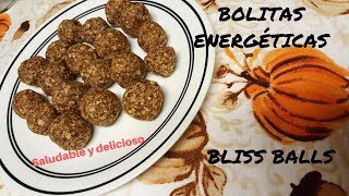 receta sin horno• bolitas de energía•bliss balls|| manapola