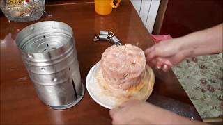 Ветчина из свиной лопатки /Приготовление в ветчинице Белобока