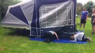 putting up a camp-let for the first time