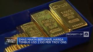 Cetak Rekor! Harga Emas Tembus USD 2.100 Per Troy Ons