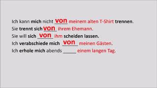 Verben mit Präpositionen   von