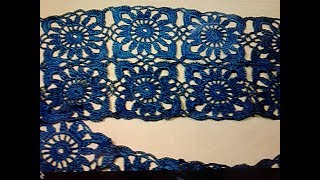 Мотив 14. Ажурный квадрат крючком. Openwork square crochet.