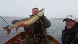 трофейная щука 6лб шнур (pontoon 21 cablista zipbaits rigge90F )