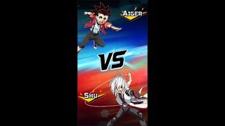 Beyblade Burst Rivals ! Aiger Akabane - Z Achilles VS Shu Kurenai - Spryzen Requiem !
