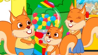 Famille d'Écureuil - Distributeur Automatique De Chewing-Gum Animé 2022 en Français