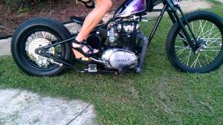 Girl kickstart xs 650 bobber