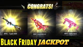 Rules Of Survival Black Friday Jackpot QBZ Gobbler & MP7 Sakurax & RPG | Ros Black Friday Jackpot