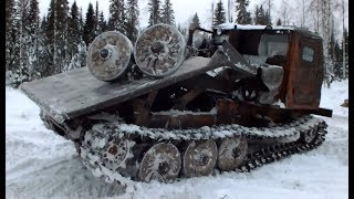 Лесозаготовка в России Как на самом деле... ТТ-4 в действии...