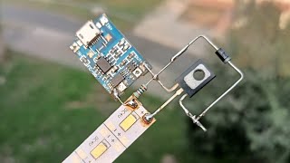 DIY AUTOMATIC ON/OFF LED LIGHT WITH TP4056 MODULE UTSource.net