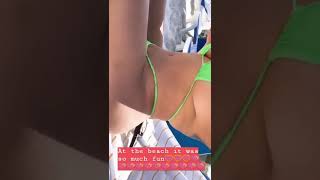 Jenny Smith at the beach having romantic time with friends