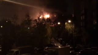 Сильнейший пожар в Мытищах сгорел завод
