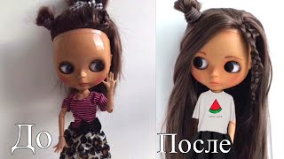 Custom Blythe #2 рисуем лицо,делаем веки и глазные чипы для куклы Блайз /repaint Blythe