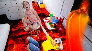 ПОЛ это ЛАВА Челлендж ROBLOX лава игра для детей Побег в Роблокс